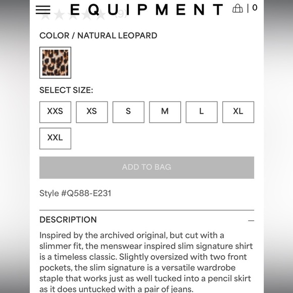 Equipment Slim Signature Leopard Print Silk Button Down Top Long Sleeve Size XS - Picture 14 of 16